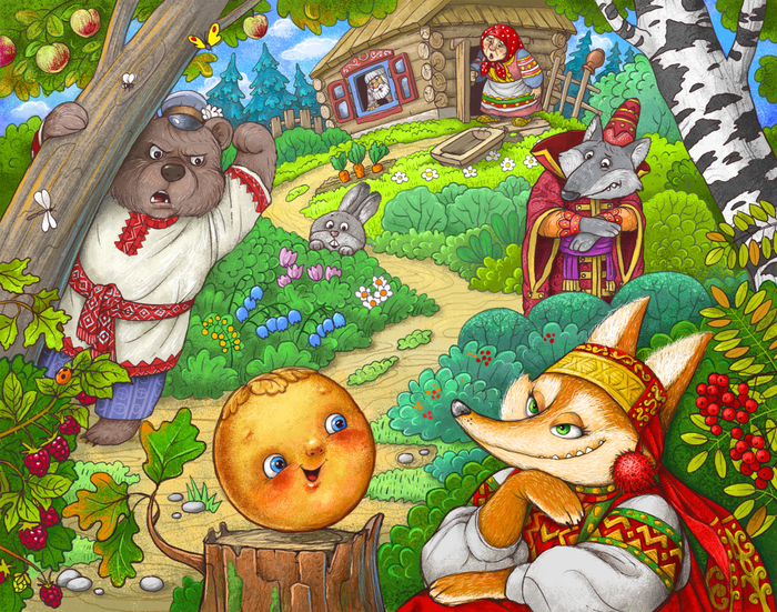 пазл колобок для компании  Larsen/Коник