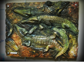 Crocodiles. Крокодилы. Художник Д. Зазимко. Artist D. Zazimko