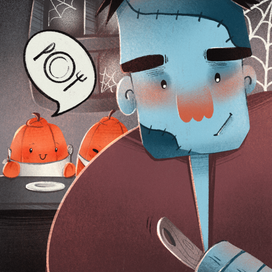 Добродушный Франкенштейн няня для тыкв