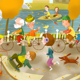 на велосипедах