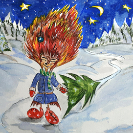 Новогодний еж