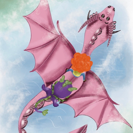 Иллюстрация к сказке про Мариска и Драксика