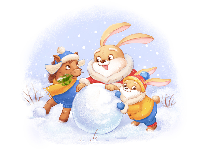 А давайте лепить снеговика!