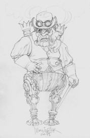 Набросок костюма Dwarf SteamPunk