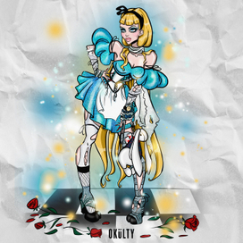 Fashion Illustration Alice in Wonderland