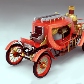 пожарная машина в стиле стимпанк