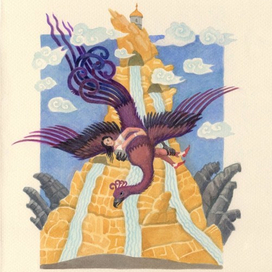 Иллюстрация к персидской сказке о птице Симург