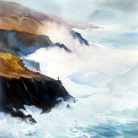 Шторм на Атлантическом океане.