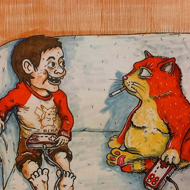 LOUIS WILLIAM WAIN'S CAT MEETS THE TYPICAL RUSSIAN PIZDYUK - 2000: KITTY DON'T KNOW HOW 2 PLAY DENDY(RUSSIAN NES) AND HE 😔