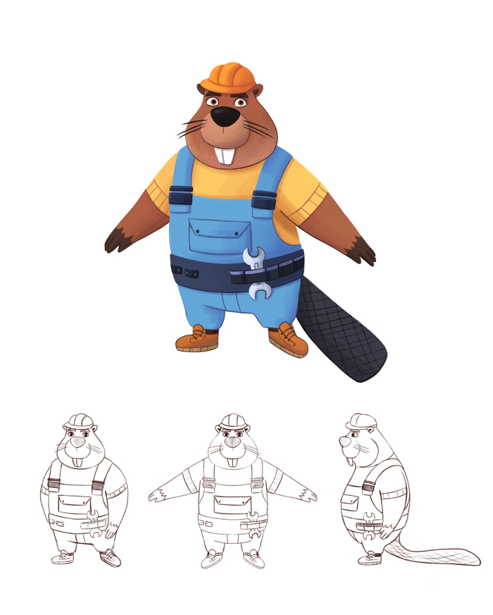 Персонаж Бобер-строитель