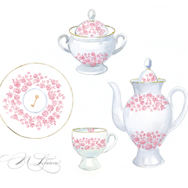 Эскизы лимитированной линейки фарфора для ИФЗ