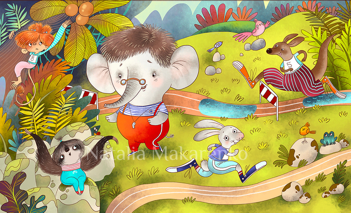 Пробная иллюстрация для китайского издательства.