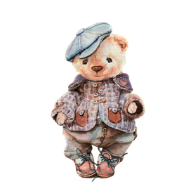 Акварельный мишка 