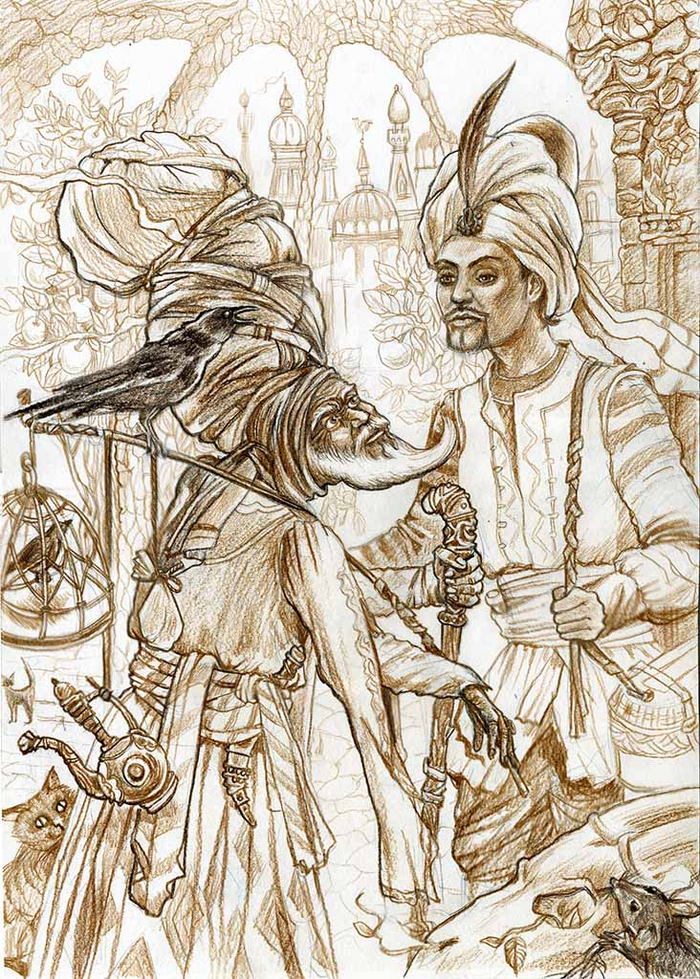 Предварительный рисунок №2, к сказке 