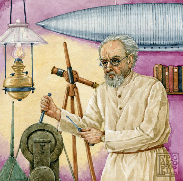 Константин Эдуардович в мастерской