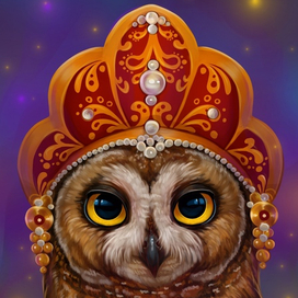 Сова в кокошнике 