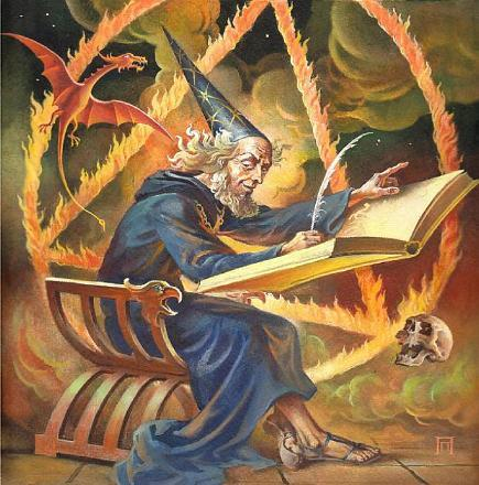 Маг летописец- рисунок на обложку - Лучшее в Фэнтэзи за 2008