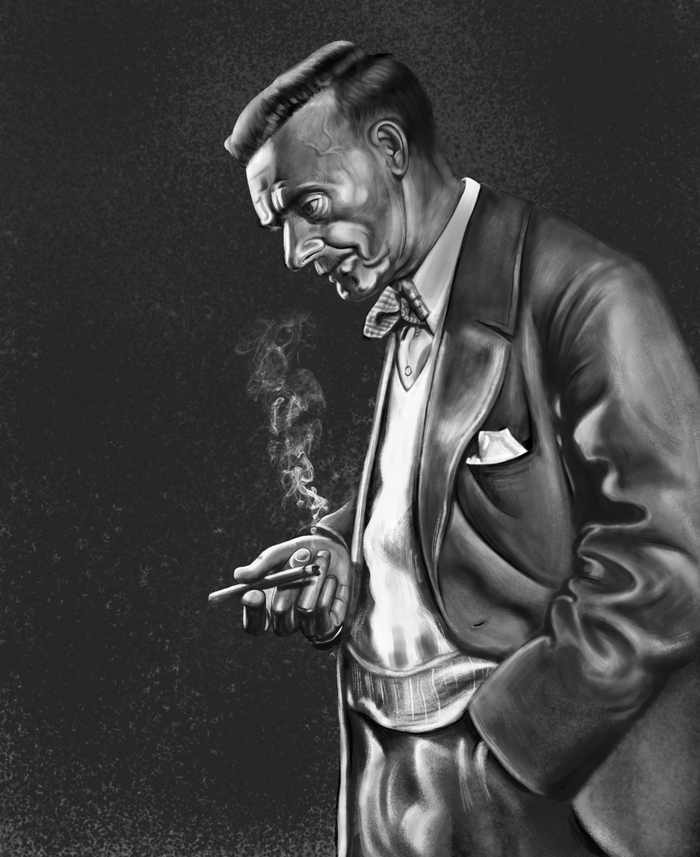 Портрет мужчины с сигарой 