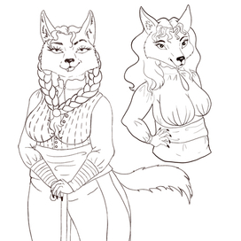 Волчица - концепт набросок