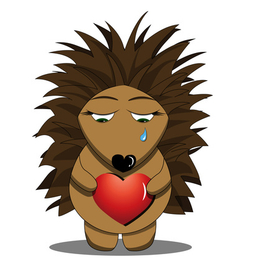 Ежик держит сердце