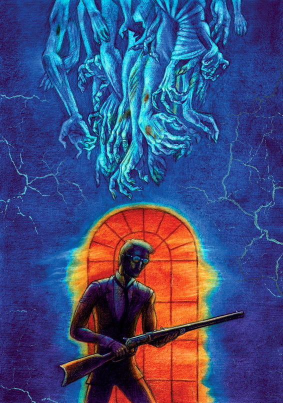 рисунок на обложку. антология мистики. серия.