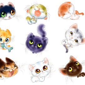 кошки 2 для Moregrand "Весёлые пирамидки"