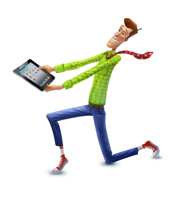 Парень с IPad