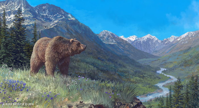 Иллюстрация к книге Д.Кервуда "Гризли"