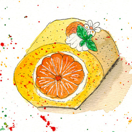 Рулет с апельсином