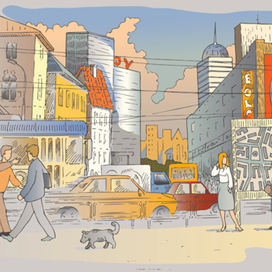 Улица большого города