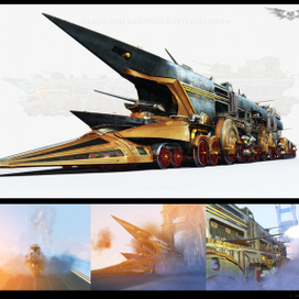 Leviathan railway battlecruiser