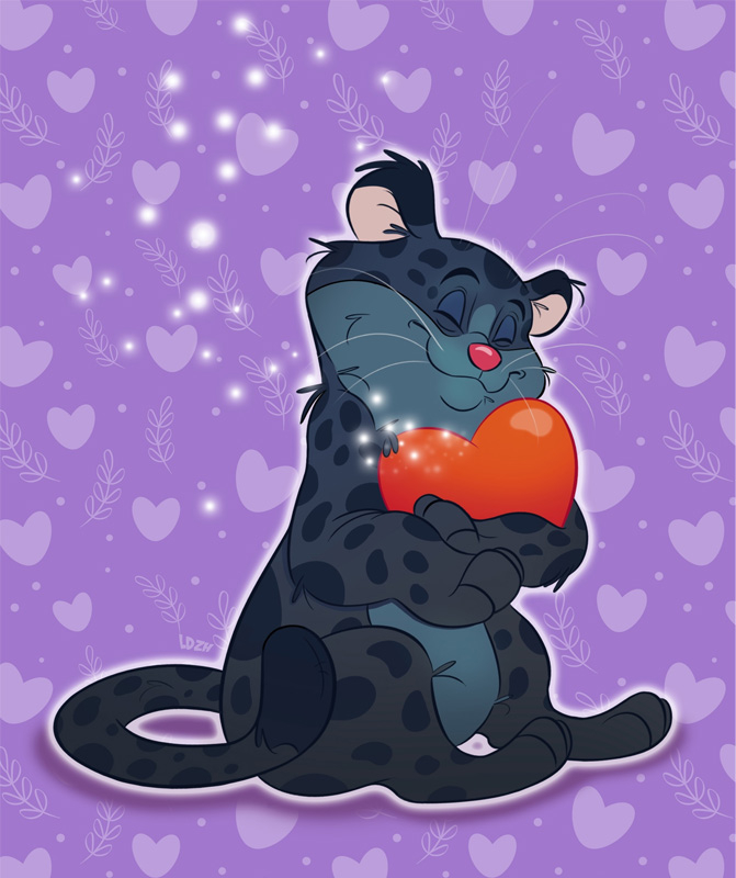 Пантера с сердечком 