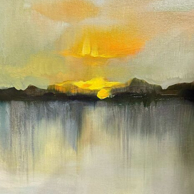 Холст 30*40, масло. «Вечерело»