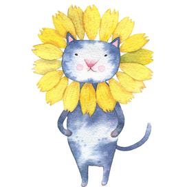 цветочный кот