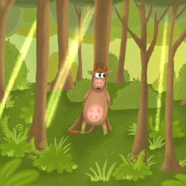 Вон, видишь - корова?