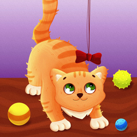 Игривый кот