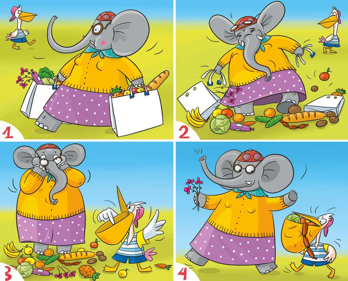 Слониха и Пеликан