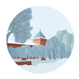 Пейзаж. Смоленск. Крепостная стена.