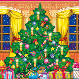 Декорация к настольной игре "Новогодняя"