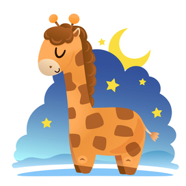 Сонный жираф
