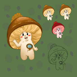 Маскот грибочек по имени Кси