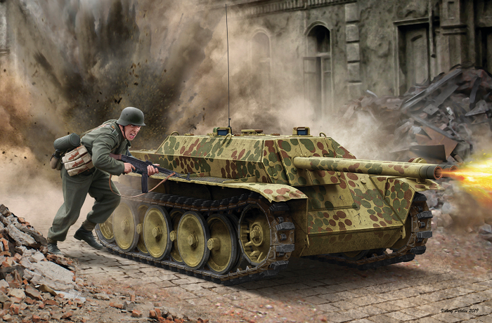 Panzerkleinzerstörer Rutscher ( box art for "Amusing Hobby " & "Das Werk")