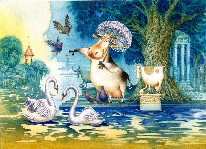 ...и лебедей любит