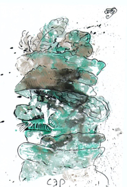 Портрет, увиденный в пятнах краски