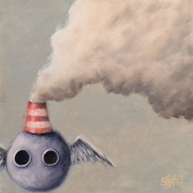 Этюд маслом "Экобот"