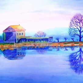 Фиолетовый день_гуашь_цв карн