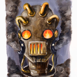 Этюд маслом "Огонь внутри"