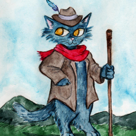 Кот в горах