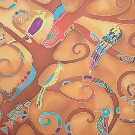 Батик  "Птицы"