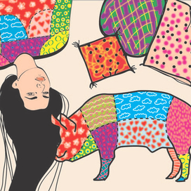 Схема разделки туши пэчворк или я и Наташка подружки